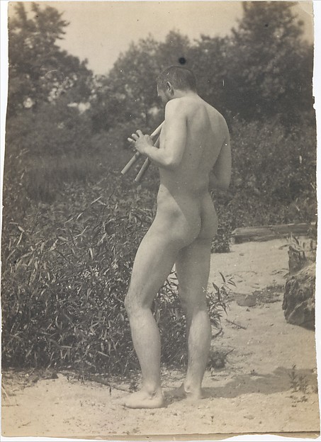 Thomas Eakins, [Thomas Eakins, Nude, Playing Pipes]