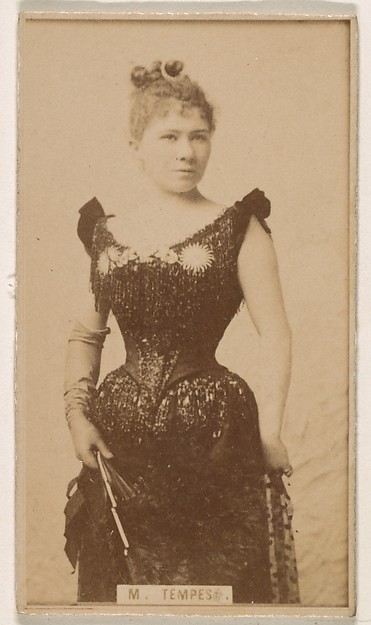 Kinney Brothers Tobacco Company, Marie Tempest, from the Actresses series (N245) issued by Kinney Brothers to promote Sweet Caporal Cigarettes