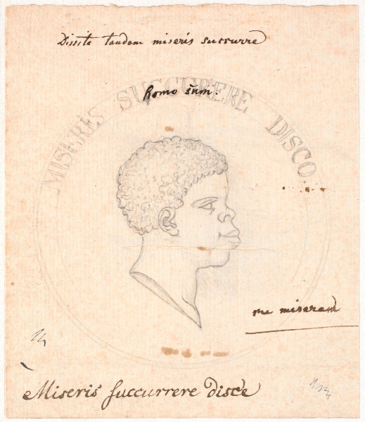 Nicolai Abildgaard, Hovedet af en sort afrikaner, indfældet i en cirkel