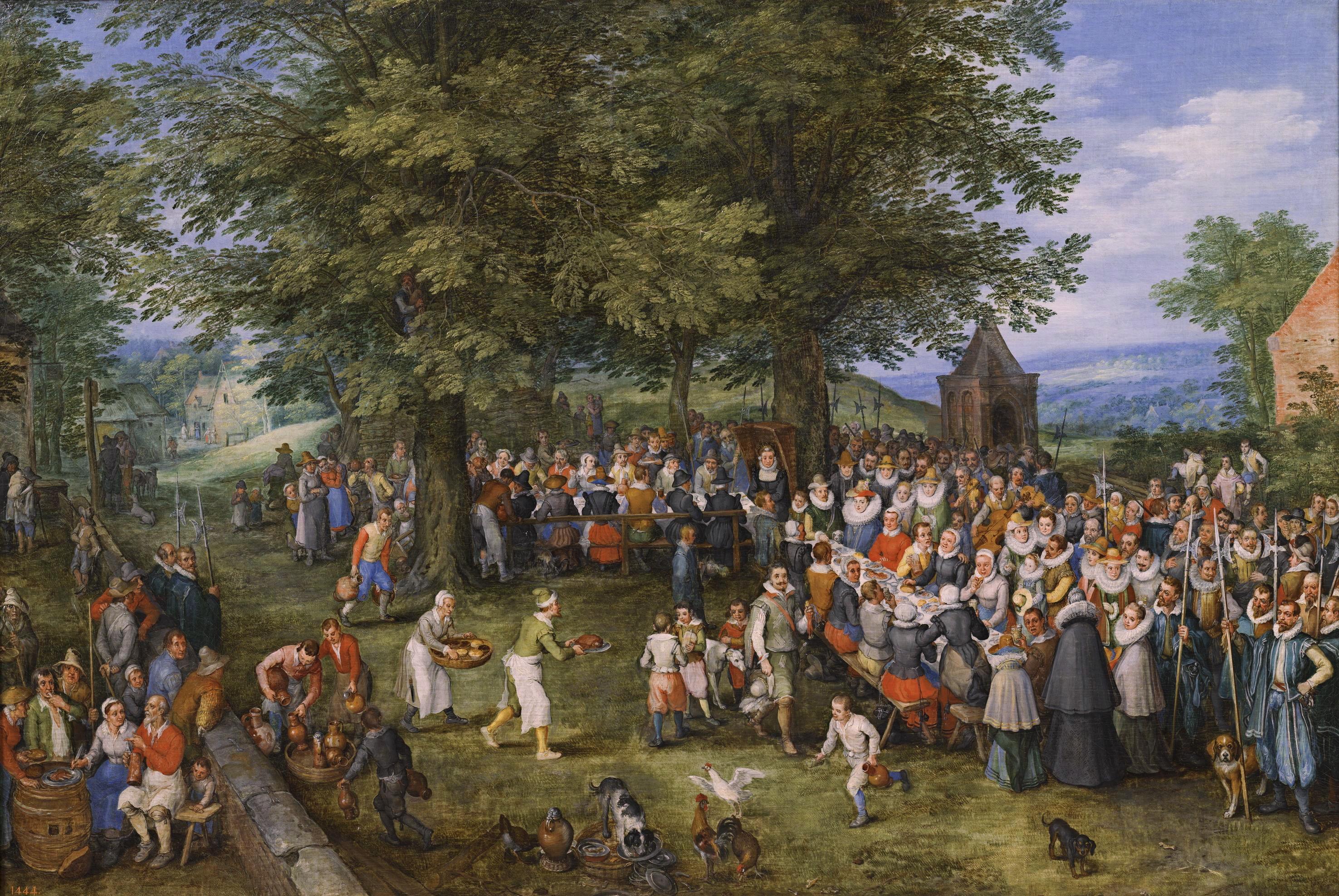 Jan Brueghel the Elder, Wedding Banquet with the Archduke Albert and the Archduchess Isabel Clara Eugenia
