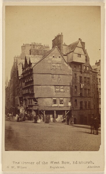 George Washington Wilson, The Corner of the West Bow, Edinburgh.