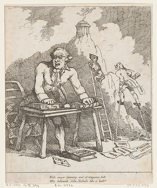 Thomas Rowlandson, With Anger Foaming..., from Benevolent Epistle