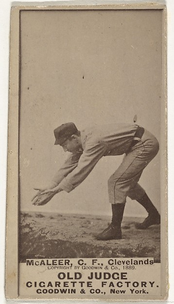 Goodwin & Company, Jimmy "Loafer" McAleer, Center Field, Cleveland, from the Old Judge series (N172) for Old Judge Cigarettes