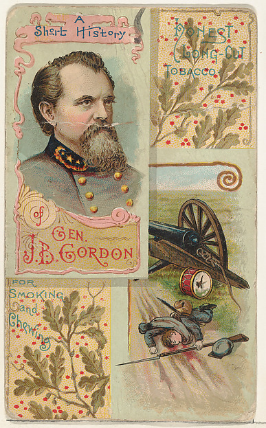 W. Duke, Sons & Co., A Short History: General John Brown Gordon, from the Histories of Generals series (N114) issued by W. Duke, Sons & Co. to promote Honest Long Cut Smoking and Chewing Tobacco