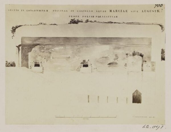 Parker, John Henry, Aqueducts - Longitudinal Section of the Reservoir of the Aqua Marcia, near the Porta Maggiore.