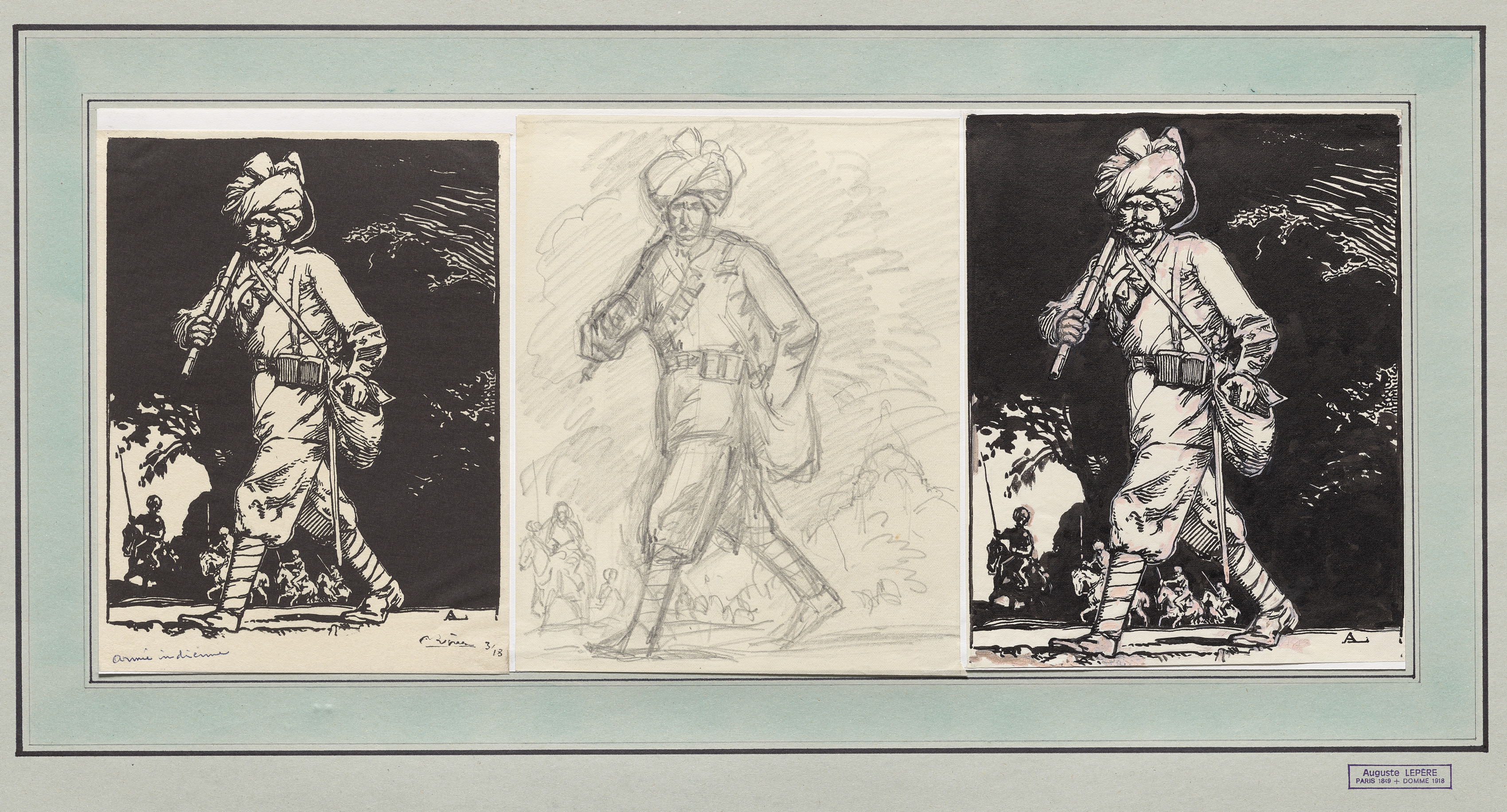 Auguste Louis Lepère, Armée indienne