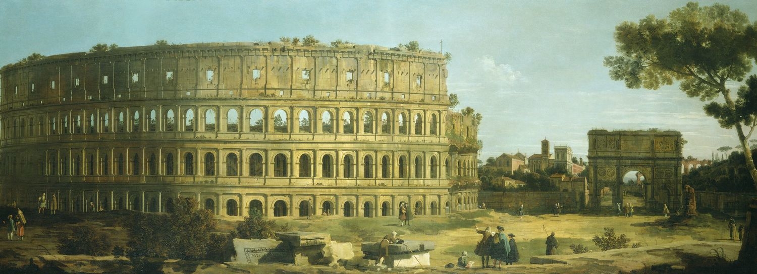 Canaletto, Rome: View of the Colosseum and the Arch of Constantine
