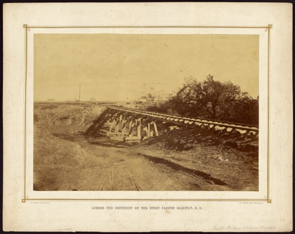 Alexander Gardner, [Trestle Bridge, Abilene, Kansas]