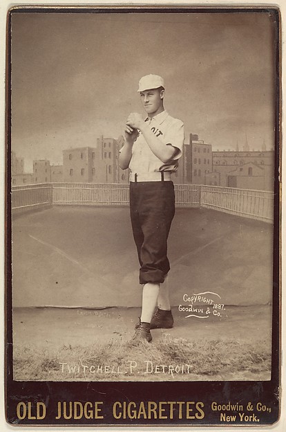 Goodwin & Company, Twitchell, Pitcher, Detroit, from the series Old Judge Cigarettes