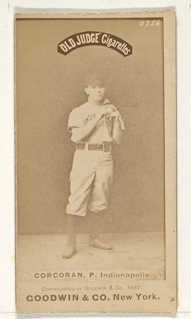 Goodwin & Company, Corcoran, Pitcher, Indianapolis, from the Old Judge series (N172) for Old Judge Cigarettes