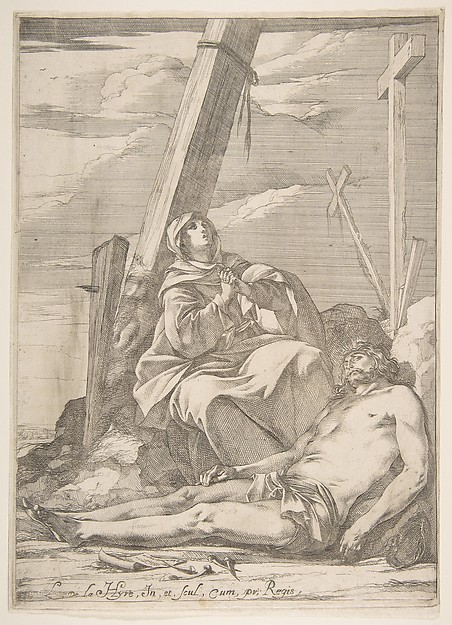 Laurent de La Hyre, Christ and the Virgin at the Foot of the Cross