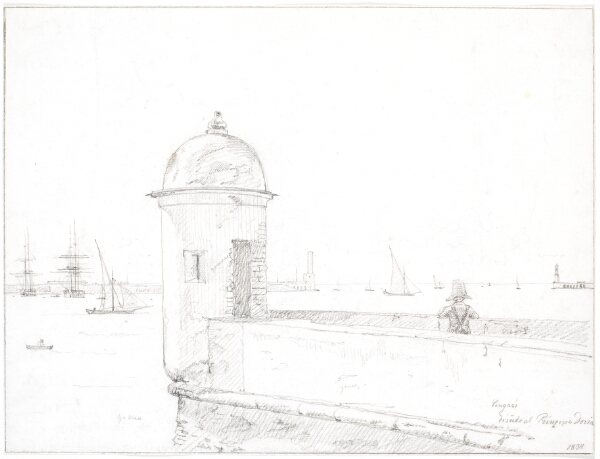Martinus Rørbye, Udsigt over havnen i Genova