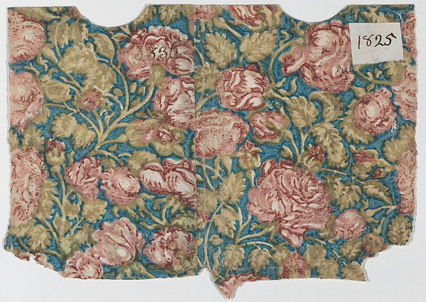 Anonymous, Sheet with an overall floral pattern
