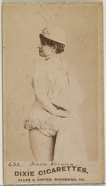 Allen & Ginter, Card 632, Irene Verona, from the Actors and Actresses series (N45, Type 7) for Dixie Cigarettes