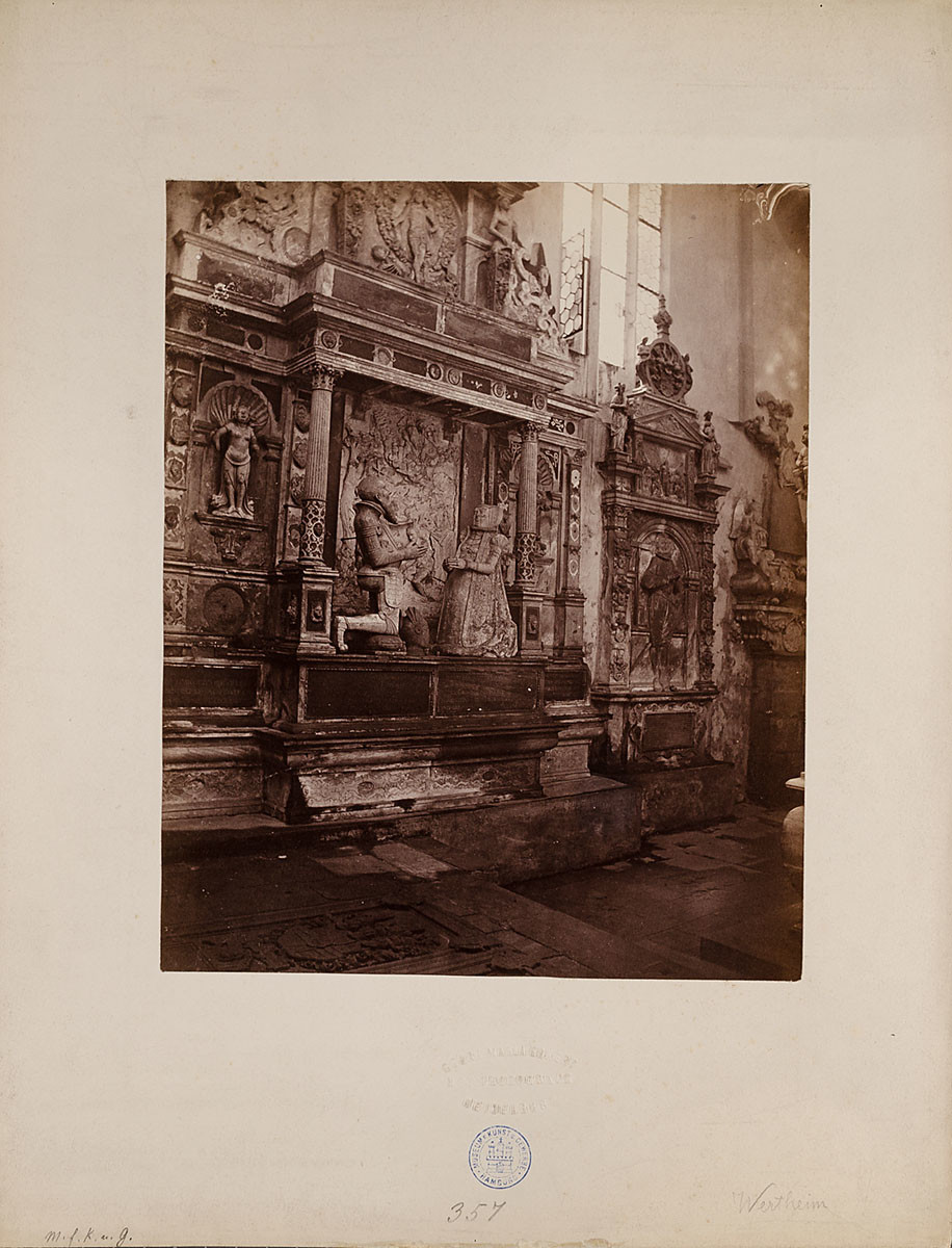 Georg Maria Eckert, Stiftskirche Wertheim am Main, Löwensteinsche Grabkapelle, Grabmal des Grafen Ludwig von Stolberg und Walburg von Wied (Königsteinsches Epitaph)
