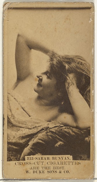 W. Duke, Sons & Co., Card Number 333, Sarah Bunyan, from the Actors and Actresses series (N145-3) issued by Duke Sons & Co. to promote Cross Cut Cigarettes