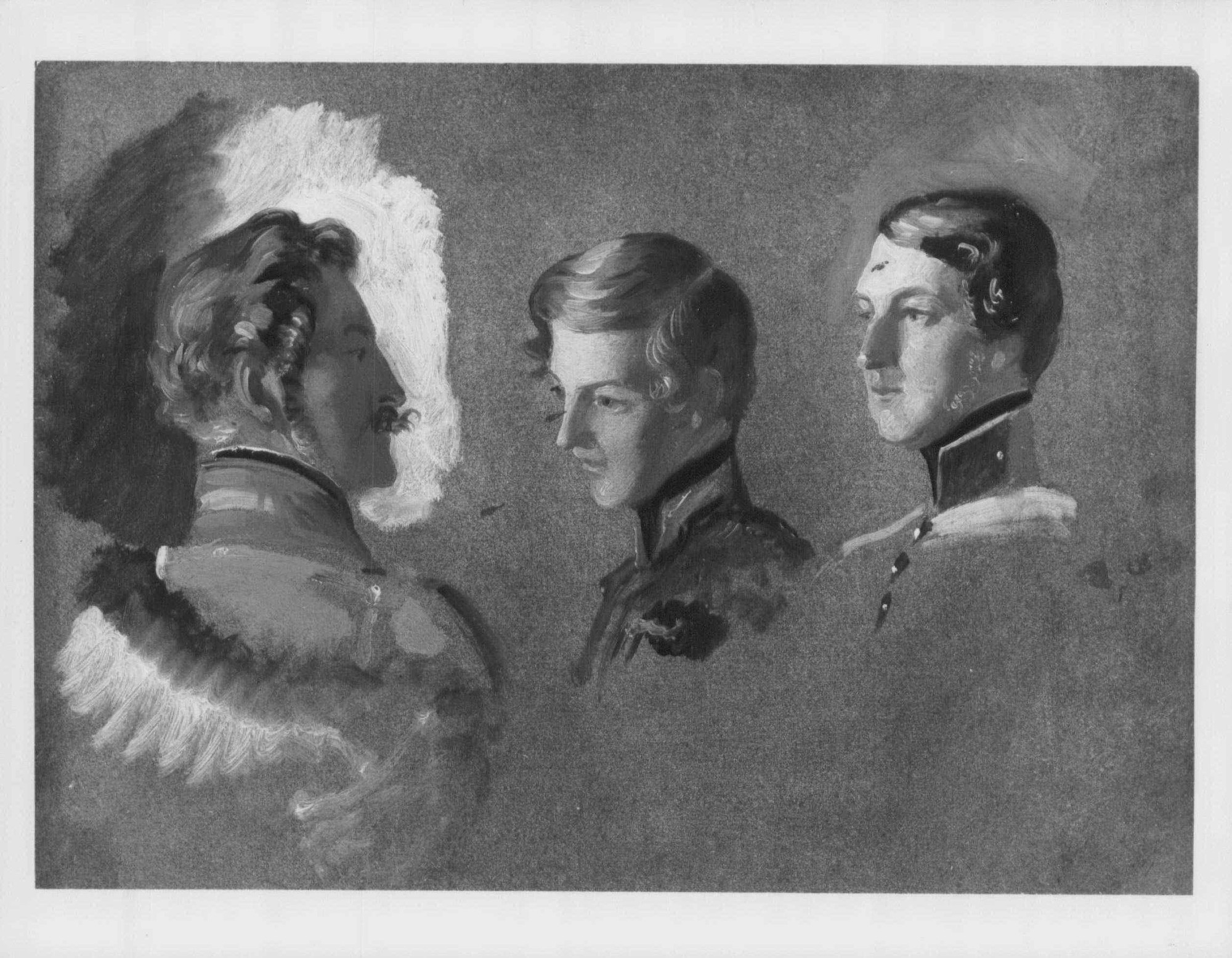 George Hayter, Duke Ferdinand of Saxe-Coburg-Gotha and his sons, Prince Leopold and Prince Augustus