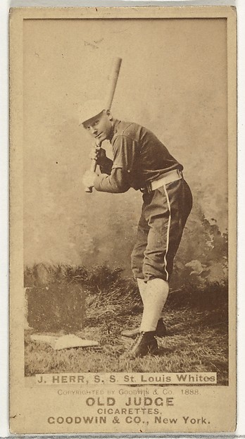 Goodwin & Company, Herr, Shortstop, St. Louis Whites, from the Old Judge series (N172) for Old Judge Cigarettes