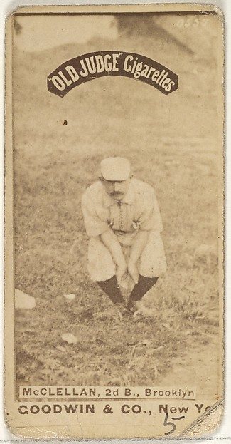 Goodwin & Company, McClellan, 2nd Base, Brooklyn, from the Old Judge series (N172) for Old Judge Cigarettes
