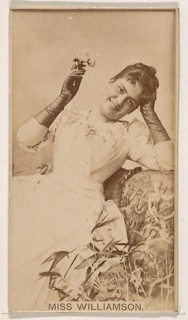 Kinney Brothers Tobacco Company, Miss Williamson, from the Actresses series (N245) issued by Kinney Brothers to promote Sweet Caporal Cigarettes
