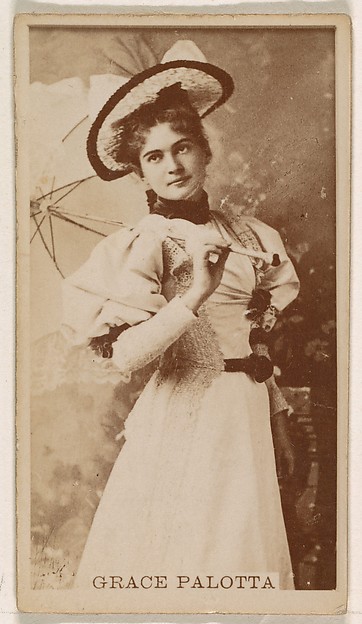 Kinney Brothers Tobacco Company, Grace Palotta, from the Actresses series (N245) issued by Kinney Brothers to promote Sweet Caporal Cigarettes