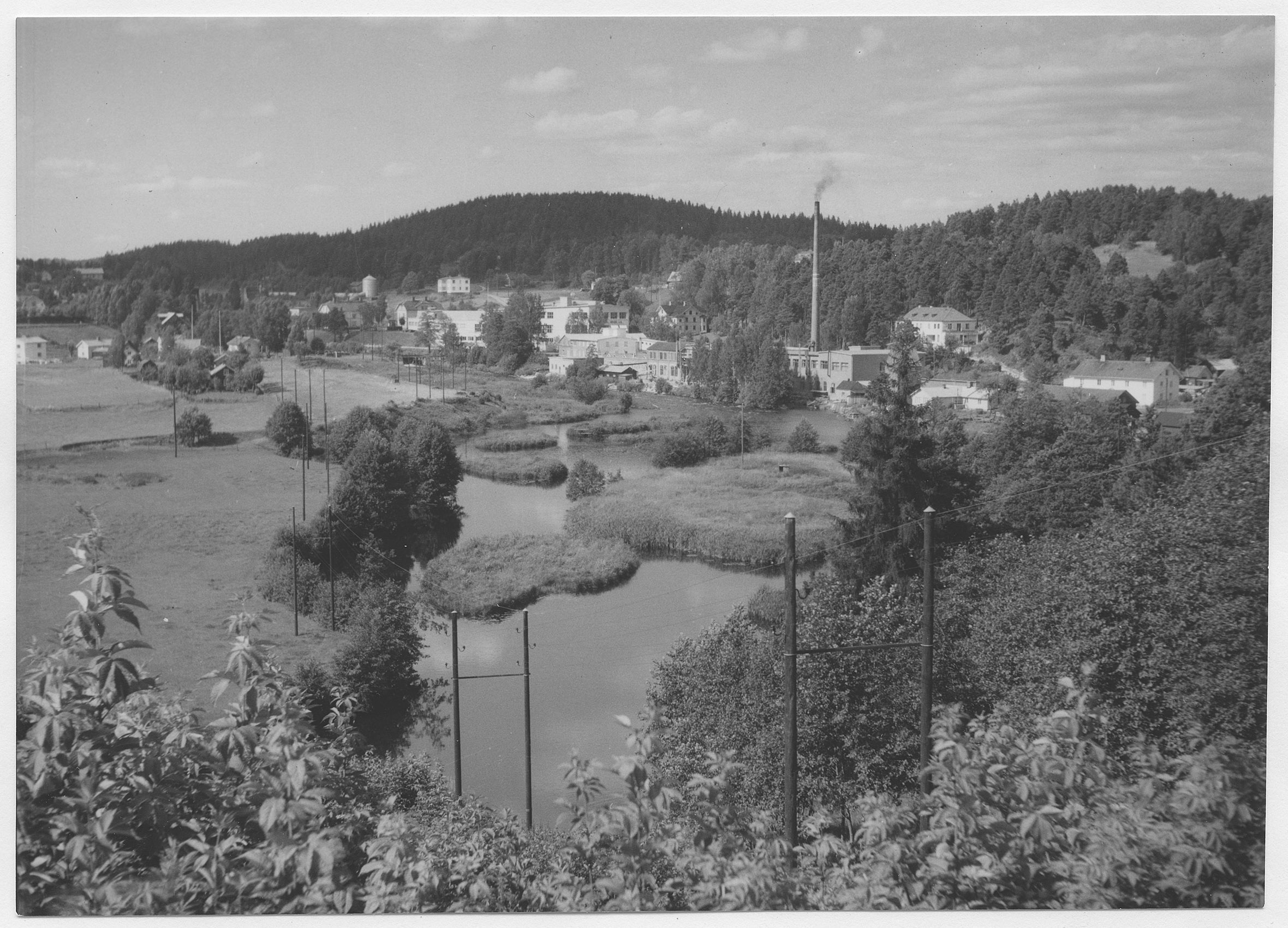 Mårten Sjöbeck, Kinna, utsikt över Viskan och industriområdet