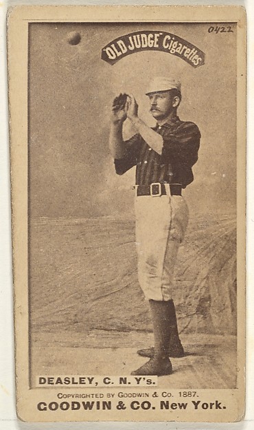 Goodwin & Company, Thomas H. "Pat" Deasley, Catcher, New York, from the Old Judge series (N172) for Old Judge Cigarettes