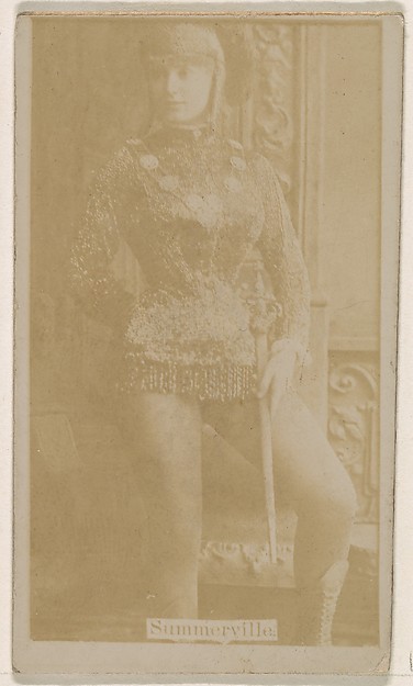 Kinney Brothers Tobacco Company, Miss Annie Summerville, from the Actresses series (N245) issued by Kinney Brothers to promote Sweet Caporal Cigarettes