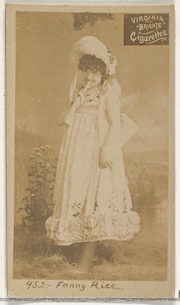 Allen & Ginter, Card 952, Fanny Rice, from the Actors and Actresses series (N45, Type 2) for Virginia Brights Cigarettes