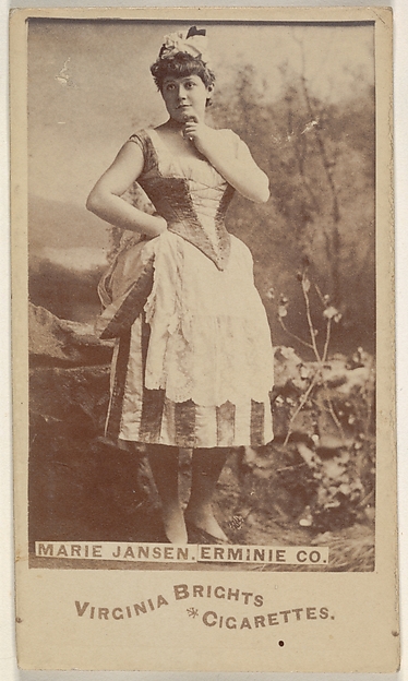 Allen & Ginter, Marie Jansen, Erminie Co., from the Actors and Actresses series (N45, Type 6) for Virginia Brights Cigarettes