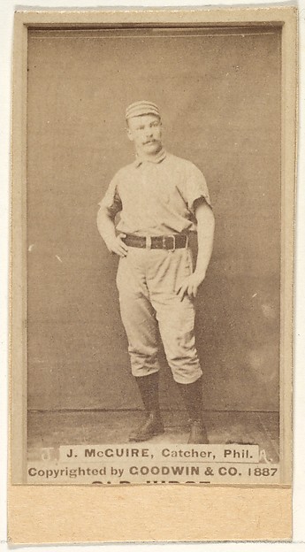 Goodwin & Company, James Thomas "Deacon" McGuire, Catcher, Philadelphia, from the Old Judge series (N172) for Old Judge Cigarettes