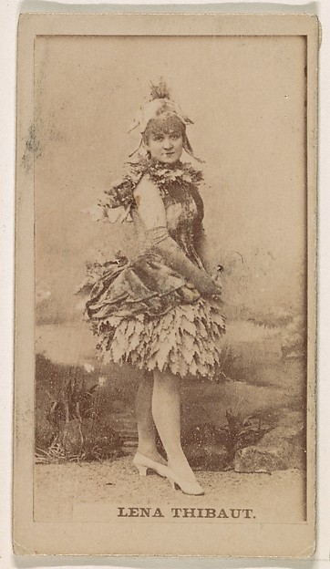 Kinney Brothers Tobacco Company, Lena Thibaut, from the Actresses series (N245) issued by Kinney Brothers to promote Sweet Caporal Cigarettes