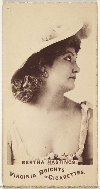 Allen & Ginter, Bertha Hastings, from the Actors and Actresses series (N45, Type 1) for Virginia Brights Cigarettes