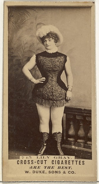 W. Duke, Sons & Co., Card Number 715, Lily Gray, from the Actors and Actresses series (N145-3) issued by Duke Sons & Co. to promote Cross Cut Cigarettes