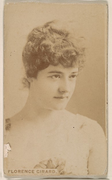 Kinney Brothers Tobacco Company, Florence Girard, from the Actresses series (N246), Type 1, issued by Kinney Brothers to promote Sporting Extra Cigarettes