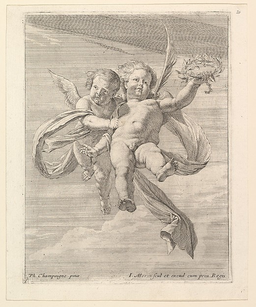 Jean Morin, Groupe de deux angelots (l'un regardant de face et l'autre vers la gauche)