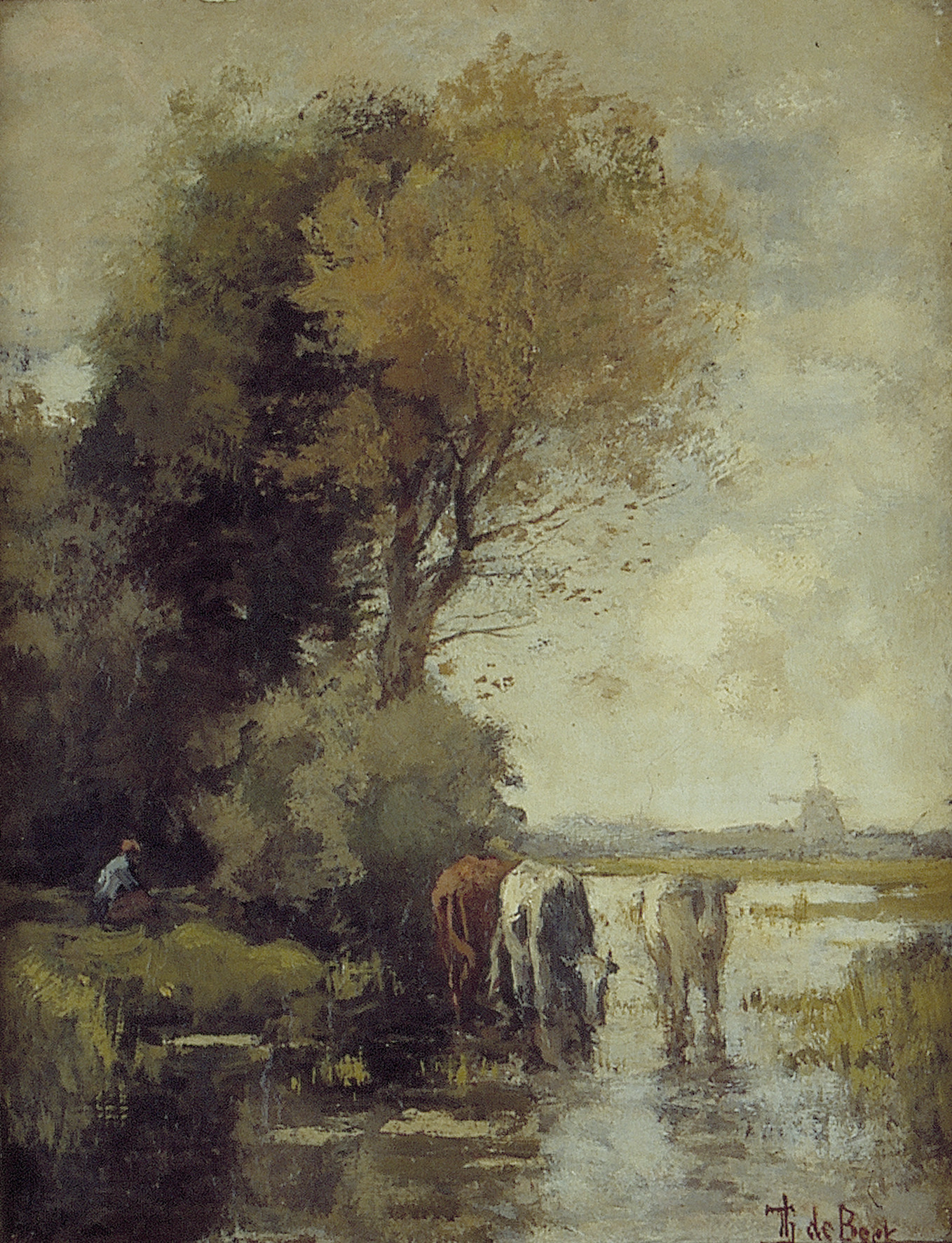 Théophile de Bock, Landschap met koeien