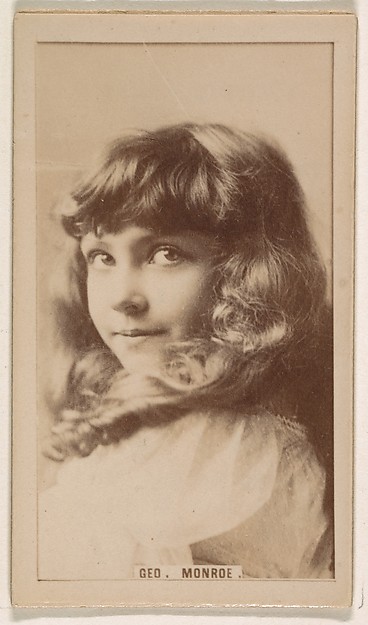 Kinney Brothers Tobacco Company, Geo. Monroe, from the Actresses series (N245) issued by Kinney Brothers to promote Sweet Caporal Cigarettes