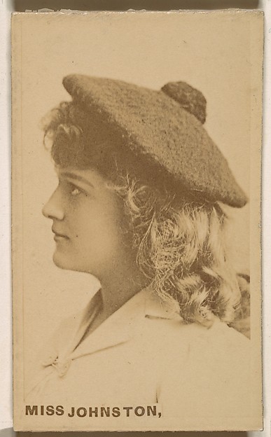 Kinney Brothers Tobacco Company, Miss Johnston, from the Actresses series (N246), Type 1, issued by Kinney Brothers to promote Sporting Extra Cigarettes