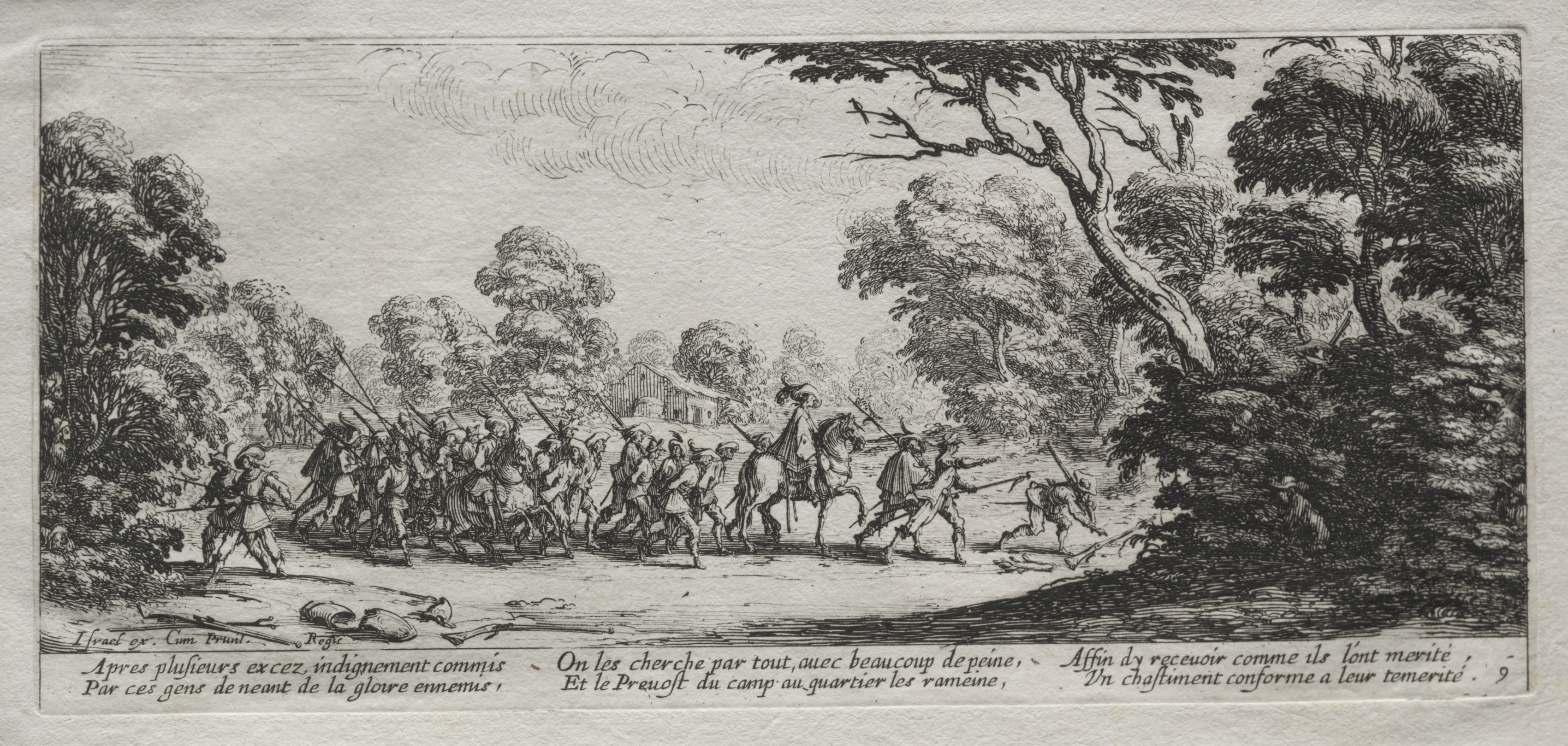 Jacques Callot, The Miseries of War:  Arrest of Malefactors