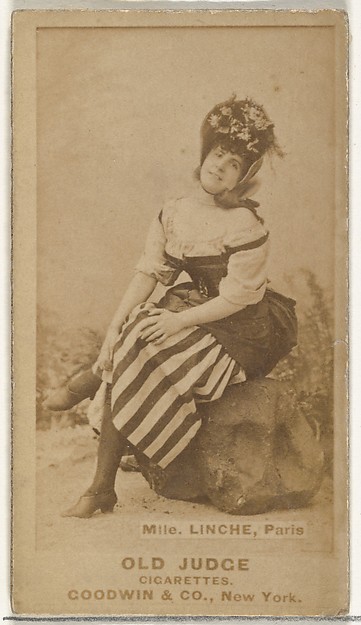 Goodwin & Company, Mlle. Linche, Paris, from the Actors and Actresses series (N171) for Old Judge Cigarettes