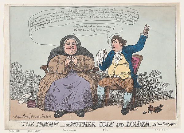 Thomas Rowlandson, The Parody, or Mother Cole and Loader