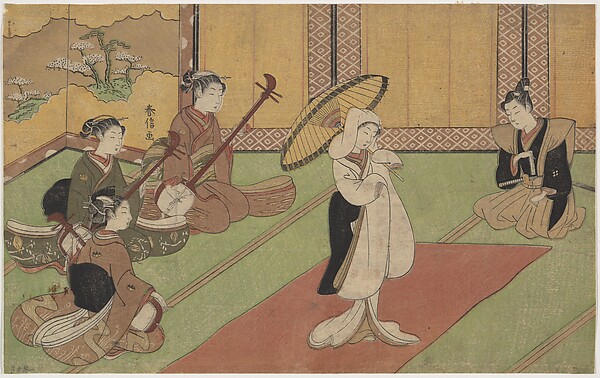Suzuki Harunobu, Woman Dancer in Daimyo's Palace