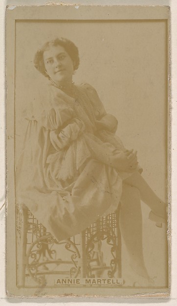 Kinney Brothers Tobacco Company, Annie Martell, from the Actresses series (N245) issued by Kinney Brothers to promote Sweet Caporal Cigarettes