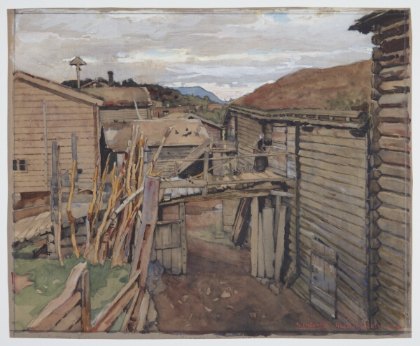Gerhard Munthe, Gudbrandsdalen, gamle huse