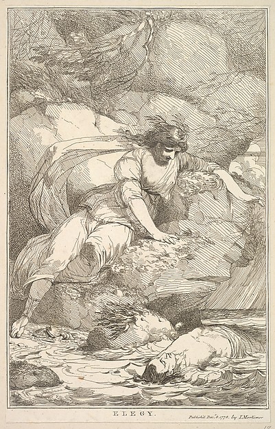 John Hamilton Mortimer, Elegy, from "Fifteen Etchings Dedicated to Sir Joshua Reynolds"