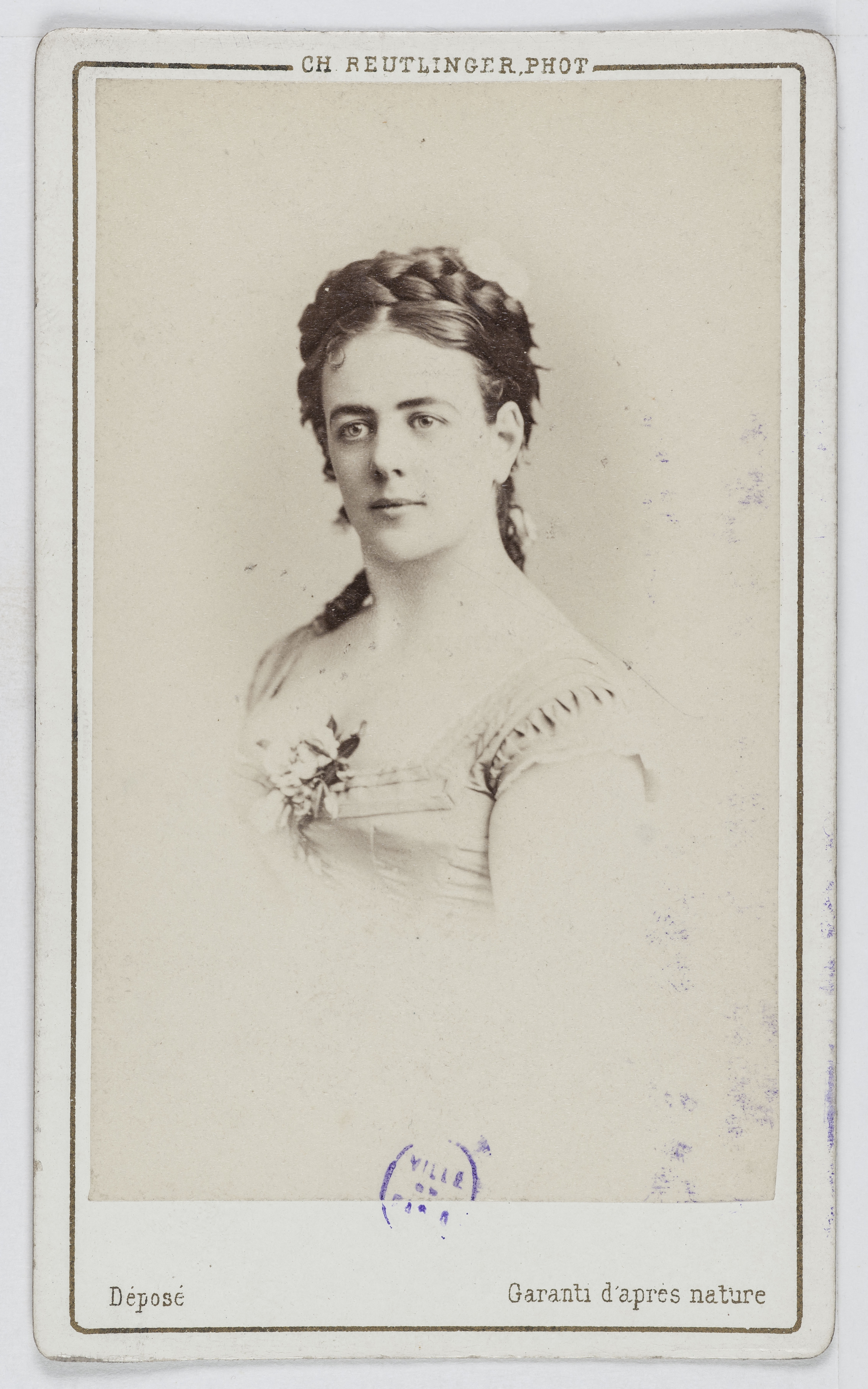 Charles Reutlinger, Portrait de Stella, actrice au Théâtre de la Gaîté en 1869-1870 et au Théâtre des Variétés.