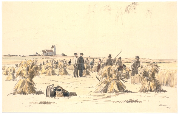 Martinus Rørbye, Høstarbejdere på marken