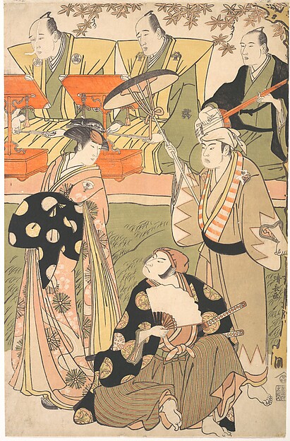 Torii Kiyonaga, Theatrical Scene, with Musicians