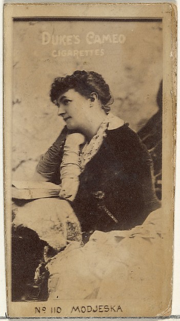 W. Duke, Sons & Co., Card Number 110, Modjeska, from the Actors and Actresses series (N145-4) issued by Duke Sons & Co. to promote Cameo Cigarettes